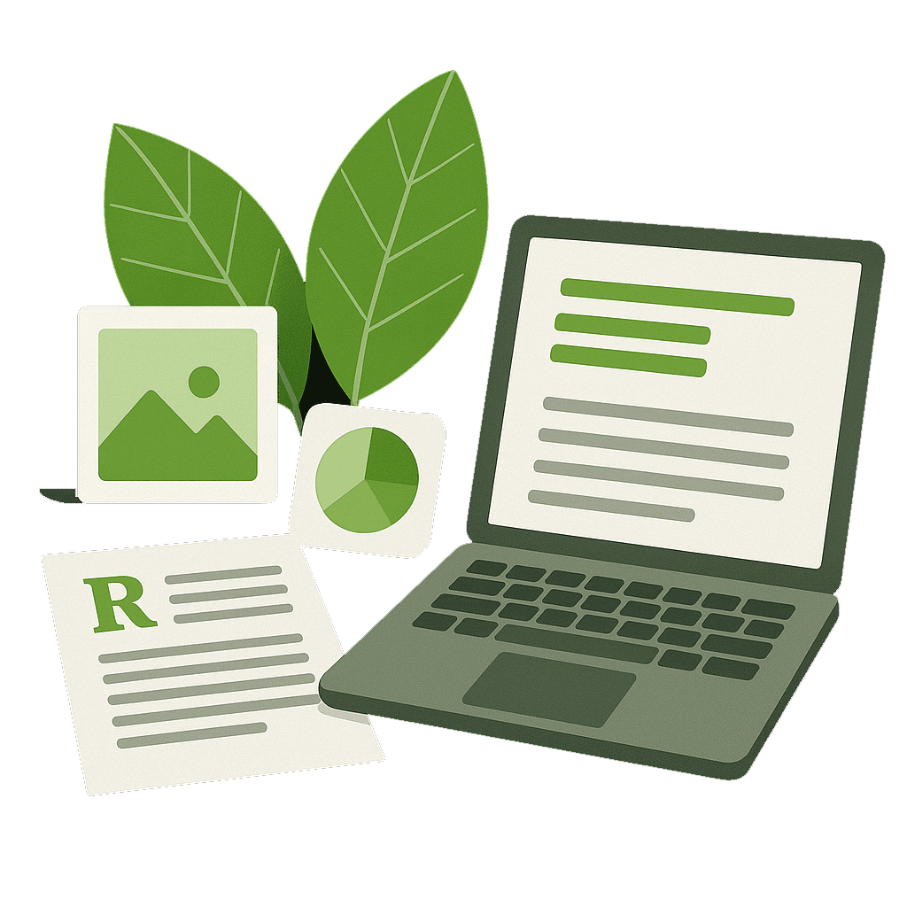 Laptop med nyhetsuppslag